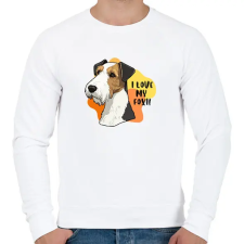 PRINTFASHION I love my foxi - Férfi pulóver - Fehér férfi pulóver, kardigán
