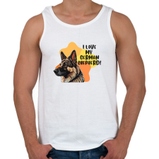PRINTFASHION I love my german shepherd - Férfi atléta - Fehér atléta, trikó