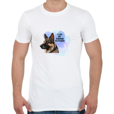PRINTFASHION I love my german shepherd - Férfi póló - Fehér férfi póló