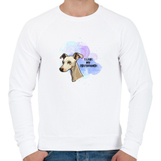 PRINTFASHION I love my greyhound - Férfi pulóver - Fehér