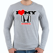PRINTFASHION I love my Honda - Férfi hosszú ujjú póló - Sport szürke férfi póló