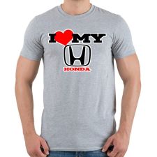 PRINTFASHION I love my Honda - Férfi póló - Sport szürke férfi póló