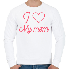 PRINTFASHION I love my mom - Férfi pulóver - Fehér férfi pulóver, kardigán