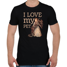 PRINTFASHION I love my pet  - Férfi póló - Fekete