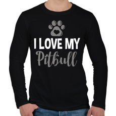 PRINTFASHION i love my pitbull2 - Férfi hosszú ujjú póló - Fekete