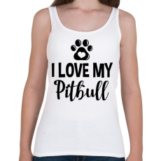 PRINTFASHION I love my pitbull - Női atléta - Fehér