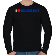 PRINTFASHION I love my Suzuki - Férfi pulóver - Fekete férfi pulóver, kardigán