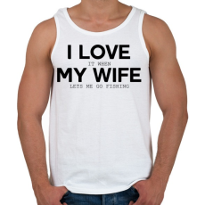 PRINTFASHION I love my wife. - Férfi atléta - Fehér