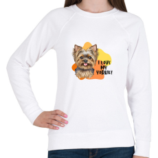 PRINTFASHION I love my yorkie - Női pulóver - Fehér