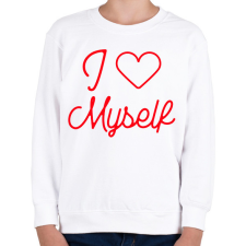 PRINTFASHION I love myself 3 - Gyerek pulóver - Fehér gyerek pulóver, kardigán