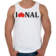 PRINTFASHION I love @nal - black - Férfi atléta - Fehér