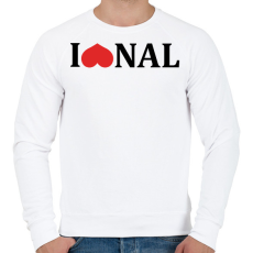 PRINTFASHION I love @nal - black - Férfi pulóver - Fehér