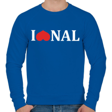 PRINTFASHION I love @nal - white - Férfi pulóver - Királykék férfi pulóver, kardigán