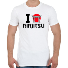PRINTFASHION I love Ninjitsu - Férfi póló - Fehér férfi póló