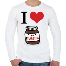 PRINTFASHION I love nutella - Férfi hosszú ujjú póló - Fehér