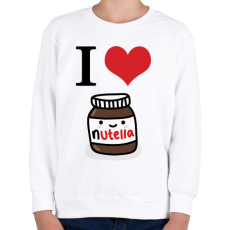 PRINTFASHION I love nutella - Gyerek pulóver - Fehér
