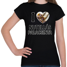 PRINTFASHION I love Nutellás palacsinta - Női póló - Fekete