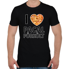 PRINTFASHION I love Pacal pörkölt - Férfi póló - Fekete férfi póló