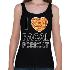 PRINTFASHION I love Pacal pörkölt - Női atléta - Fekete