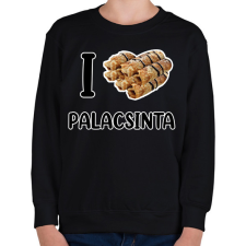 PRINTFASHION I love Palacsinta - Gyerek pulóver - Fekete gyerek pulóver, kardigán