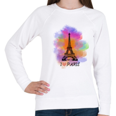 PRINTFASHION i love paris - Női pulóver - Fehér
