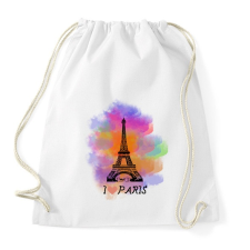 PRINTFASHION i love paris - Sportzsák, Tornazsák - Fehér tornazsák