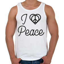 PRINTFASHION I love peace - Férfi atléta - Fehér atléta, trikó