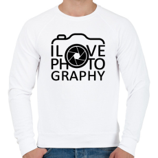 PRINTFASHION I love photography - Férfi pulóver - Fehér