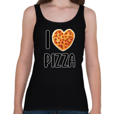 PRINTFASHION I love pizza - Női atléta - Fekete