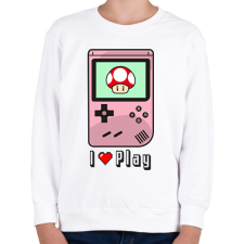 PRINTFASHION I Love Play - Gyerek pulóver - Fehér gyerek pulóver, kardigán