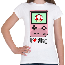PRINTFASHION I Love Play - Női póló - Fehér