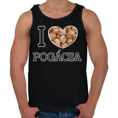 PRINTFASHION I love Pogácsa - Férfi atléta - Fekete