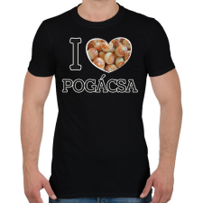 PRINTFASHION I love Pogácsa - Férfi póló - Fekete férfi póló