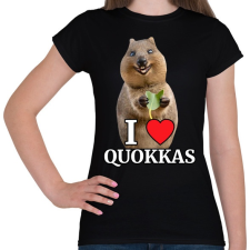 PRINTFASHION I love quakkas! - Női póló - Fekete női póló