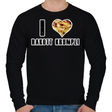 PRINTFASHION I Love Rakott Krumpli - Férfi pulóver - Fekete férfi pulóver, kardigán