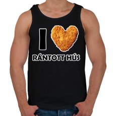 PRINTFASHION I love rántott hús - Férfi atléta - Fekete