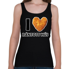 PRINTFASHION I love rántott hús - Női atléta - Fekete női trikó