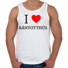 PRINTFASHION I love rántotthusi - Férfi atléta - Fehér