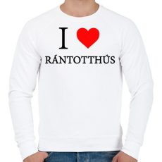 PRINTFASHION I love rántotthusi - Férfi pulóver - Fehér