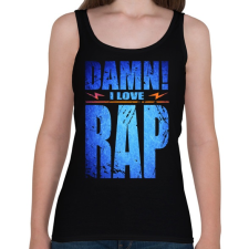 PRINTFASHION I LOVE RAP - Női atléta - Fekete atléta, trikó