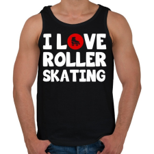 PRINTFASHION I love roller skating - Férfi atléta - Fekete atléta, trikó