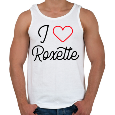 PRINTFASHION I love Roxette 2 - Férfi atléta - Fehér