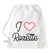 PRINTFASHION I love Roxette 2 - Sportzsák, Tornazsák - Fehér tornazsák