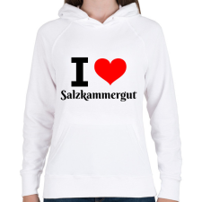 PRINTFASHION I love Salzkammergut - Női kapucnis pulóver - Fehér női pulóver, kardigán