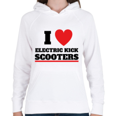 PRINTFASHION I love scooter - Női kapucnis pulóver - Fehér