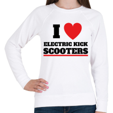 PRINTFASHION I love scooter - Női pulóver - Fehér női pulóver, kardigán