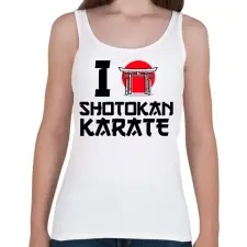 PRINTFASHION I love Shotokan Karate - Női atléta - Fehér női trikó