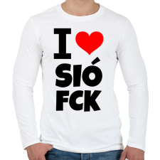 PRINTFASHION I love SióFCK - Férfi hosszú ujjú póló - Fehér férfi póló