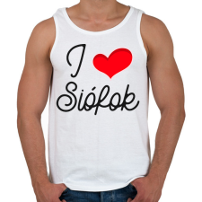 PRINTFASHION I love Siófok 2 - Férfi atléta - Fehér atléta, trikó