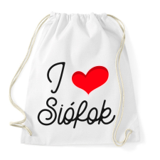 PRINTFASHION I love Siófok 2 - Sportzsák, Tornazsák - Fehér tornazsák